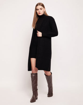 Madame Skirt And Turtleneck With Shrug Black Co-Ord Set
