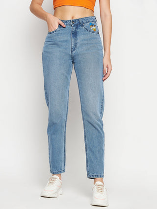 Madame Disney Print Blue Denim