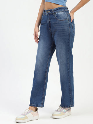 Madame Blue Straight Fit Jeans