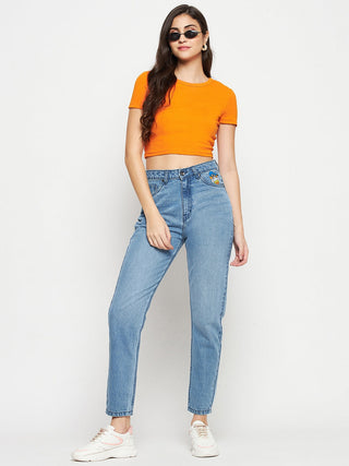 Madame Disney Print Blue Denim