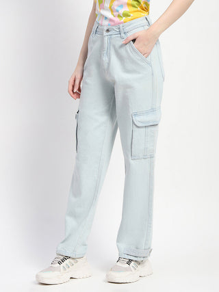 Madame Cargo Ice Blue Light Wash Denim