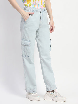 Madame Cargo Ice Blue Light Wash Denim