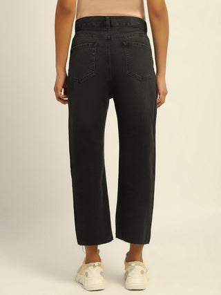 Madame Black Boyfriend Fit Cotton Denim