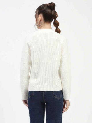 Madame Off-White Zip-Up Sweater