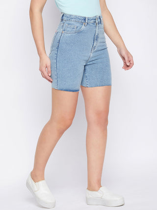 Madame Fitted Ice Blue Shorts
