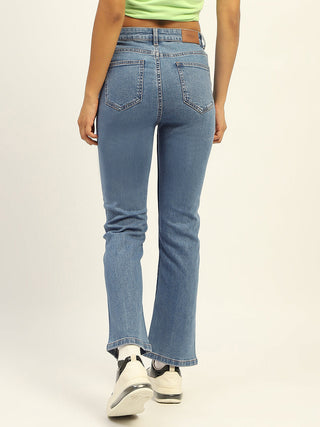 Madame Blue Straight Fit Cotton Denim