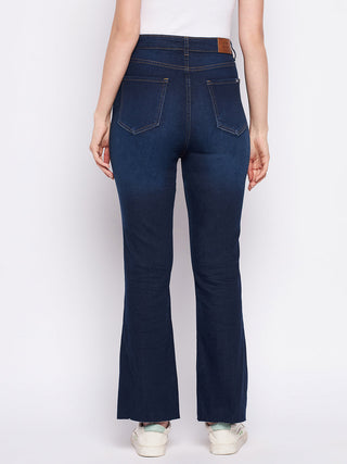 Madame Dark Blue Mid-Rise Boot -Cut Jean