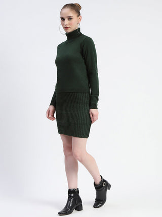 Madame Emerald Green Mini Dress And Shrug Co-Ord Set