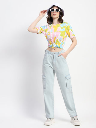 Madame Cargo Ice Blue Light Wash Denim