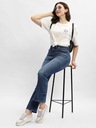 Madame Typography White Cotton T-Shirt