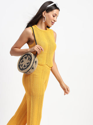 Madame Cotton Crochet Yellow Coord Set