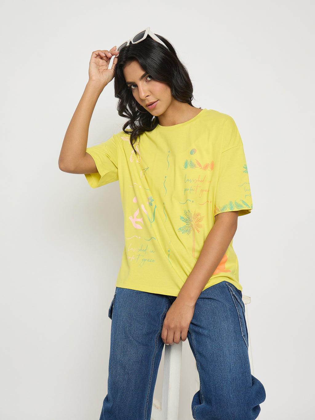 Alma Jersey Top - Lemon Stripe