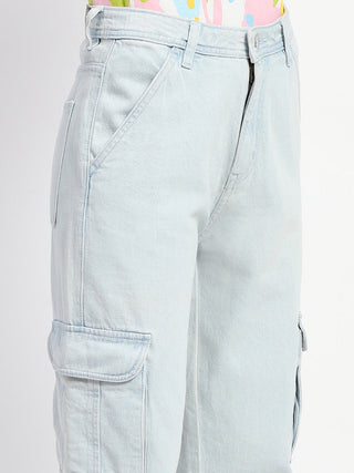 Madame Cargo Ice Blue Light Wash Denim