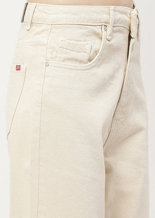 Madame Low Waist Beige Wide Leg Jeans