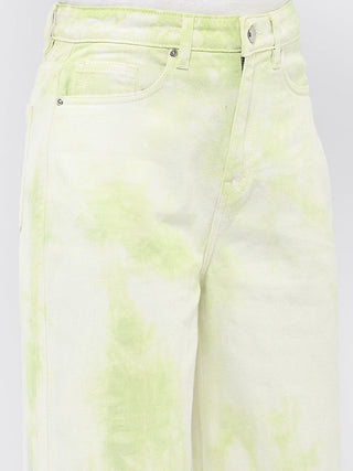 Madame Tie-Dye Green Wide Leg Jeans