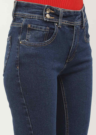 Madame Cut Seam Carbon Blue Flared Jeans