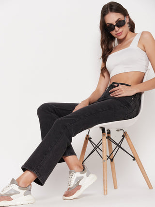 Madame Women Solid Black Jeans