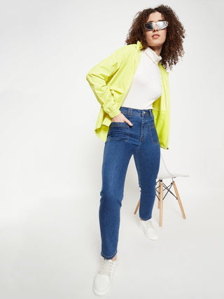 Madame Women Solid Dark Blue Jeans