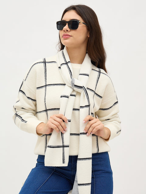 Madame White Knitted Sweater