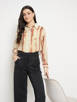 Madame Brown Tencel Nylon Blend Printed Shirt