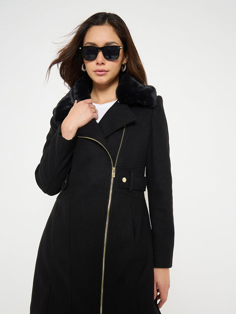 Madame Shirt Collar Long Coat