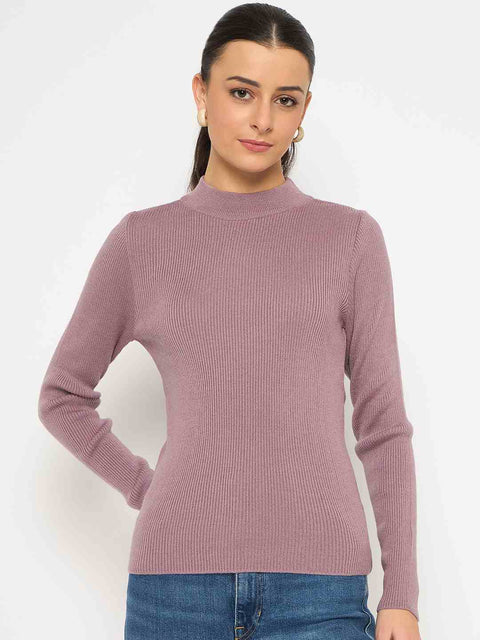Madame Acrylic Mock Neck Garnet Skeeve