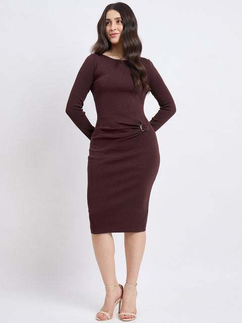 Madame Brown Knit Dress