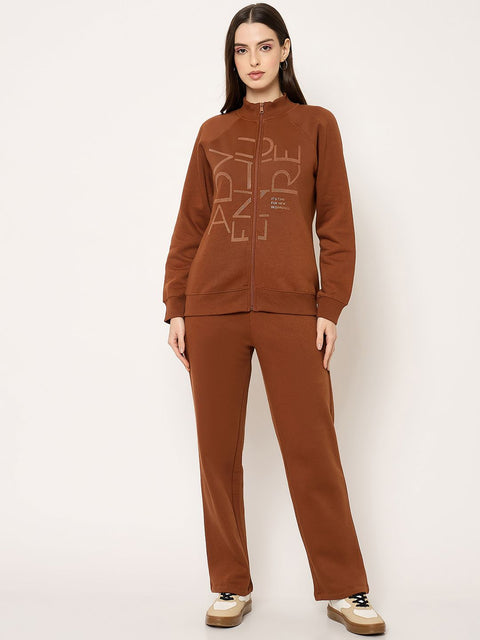 mSECRET Light Brown Embroidered Night Suit