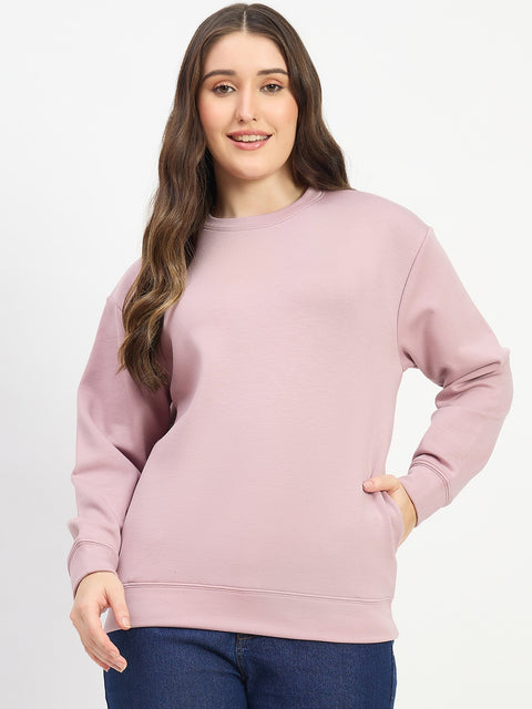Madame Solid Blush Sweat-Shirt