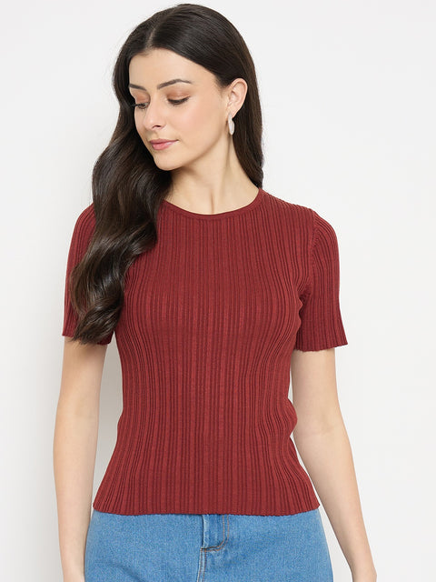 Madame Rust Viscose Polyamide Knitted T-Shirt