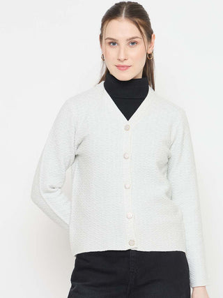 Madame V-Neck Cardigan with  Buttons