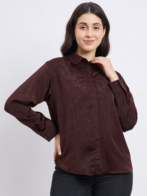 Madame Solid Coffee Shirt