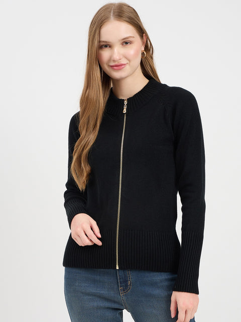 Madame Crew Neck Black Knit Sweater