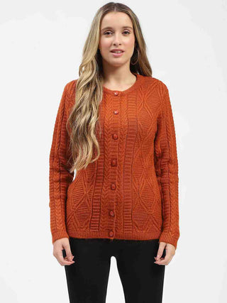 Madame Orange Buttoned Cardigan