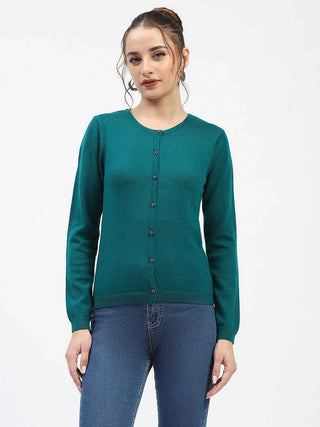 Madame Peacock Button-Up Cardigan
