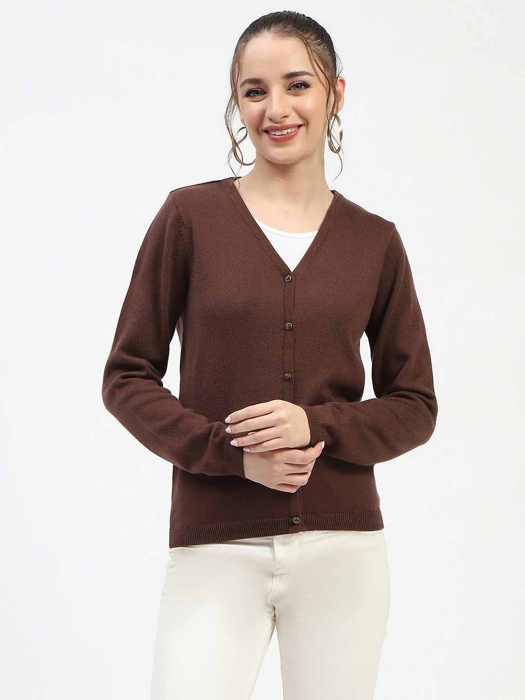 Madame Brown Button-Up Cardigan color swatch