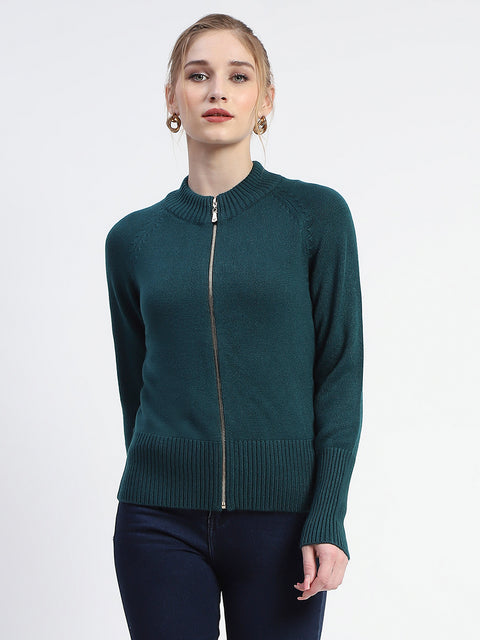 Madame Peacock Full-Zip Knit Sweater