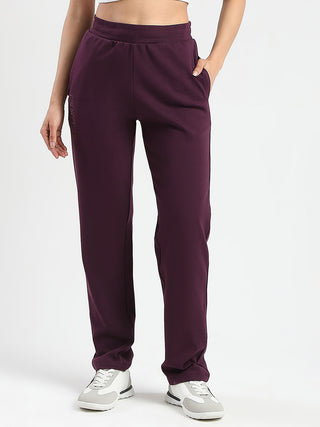 mSECRET Zip Pocket Dark Purple Cotton Blend Track Bottoms
