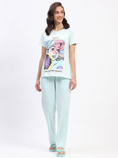 mSECRET Disney Ariel Print Aqua Night Suit