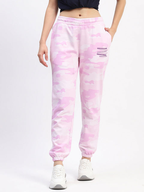 mSECRET Camouflage Print Cotton Mauve Joggers
