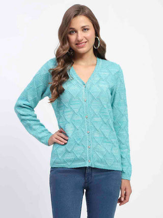 Madame V-Neck Sky Blue Cardigan