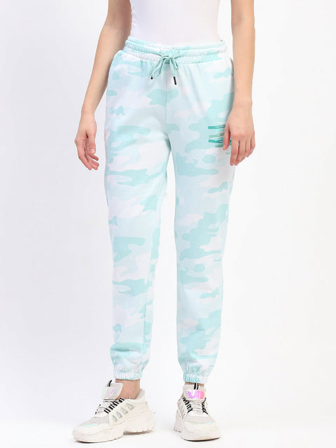 mSECRET Mint Camouflage Cotton Jogger Pants with Drawstring Waist