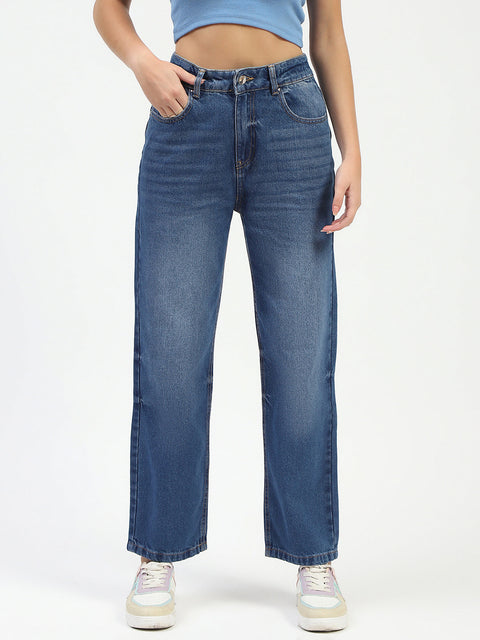 Madame Blue Straight Fit Jeans