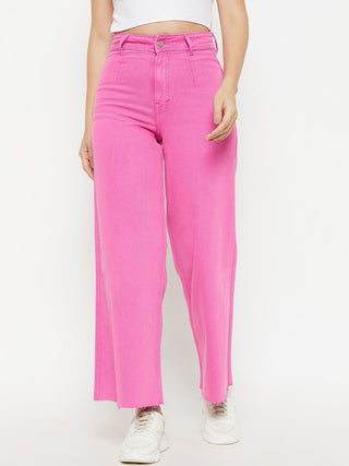 Madame Pink Solid Denim