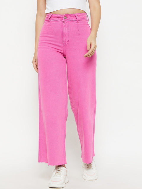 Madame Pink Solid Denim