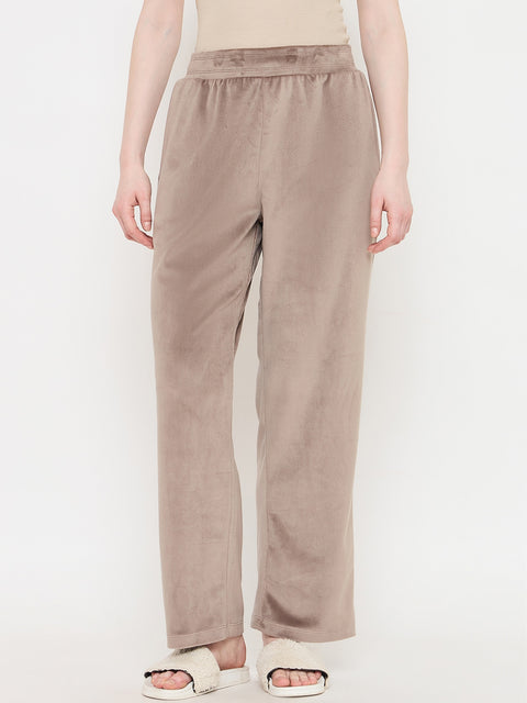 mSECRET Brown Solid Track Bottoms