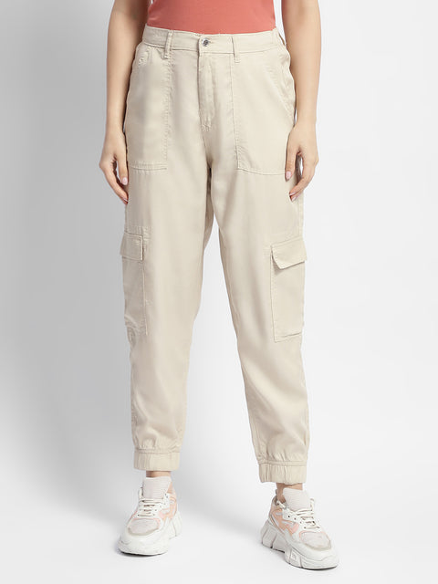 Madame Off-White Tapered Fit Mid-Rise Joggers