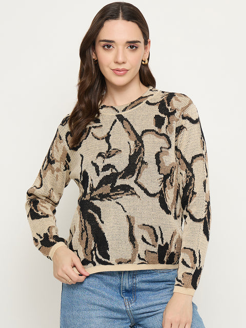 Madame Multicolour Floral Print Sweater