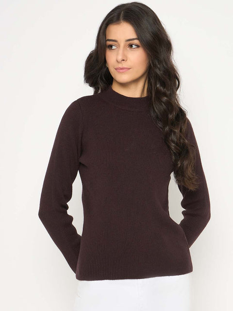 Madame Mock Neck Brown Skeeve