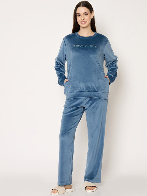 mSECRET Teal Crew Neck Night Suit